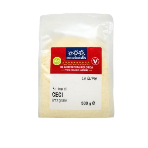 Bột đậu gà nguyên cám hữu cơ Sottolestelle 500g