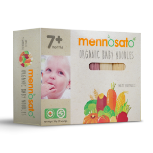 Mỳ sợi hữu cơ cho bé hỗn hợp rau củ 300g MenNoSato