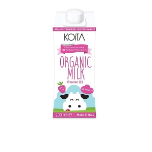 Sữa bò hữu cơ vị Dâu ít béo Koita (200ml)