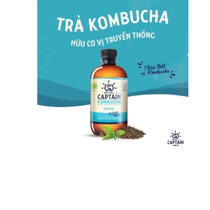 Trà dưỡng sinh Kombucha hữu cơ vị Lựu 400ml Captain Kombucha